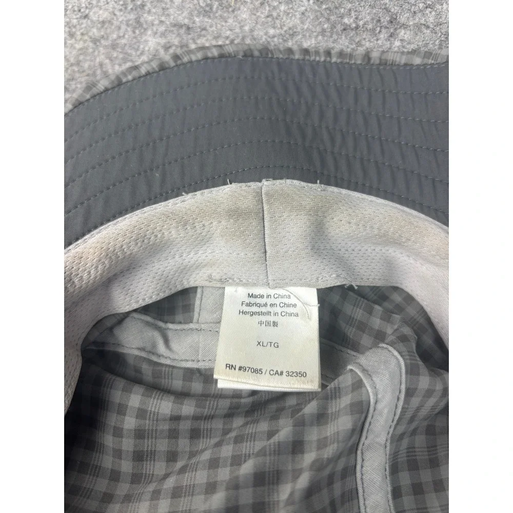 Outdoor Research Bucket Hat Mens XL Grey Plaid Sun Hat Adjustable Cinch 80615
